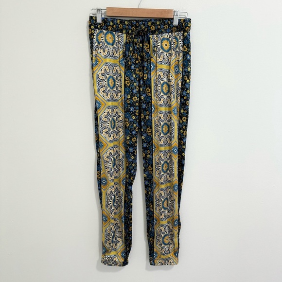 Johnny Was Silk Blend Print Joggers - Picture 1 of 8
